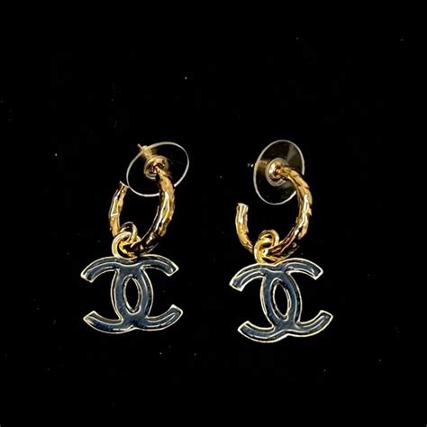 chanel 24p earrings|Chanel pendant earrings.